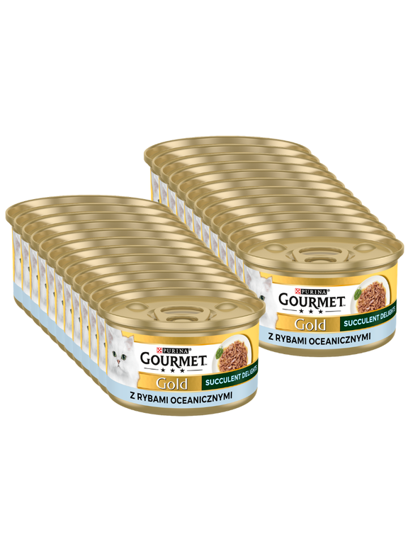 Purina Gourmet Gold Succulent Delights z rybami oceanicznymi 24x85g