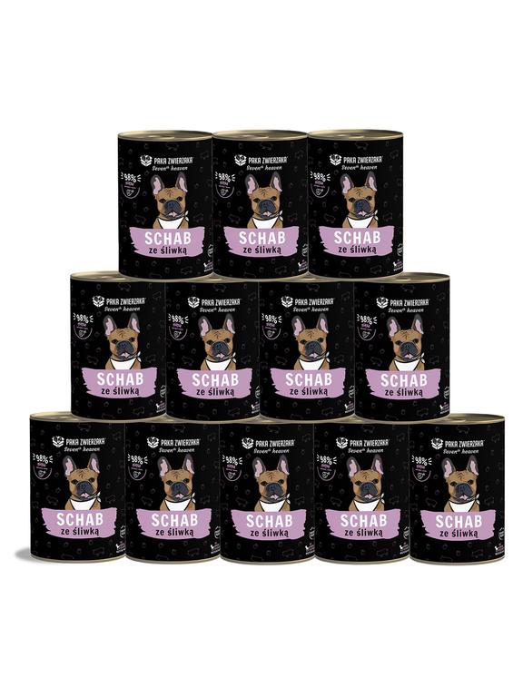 Paka Zwierzaka - Seventh heaven - Schab ze śliwką (pork & plum) 12x400g