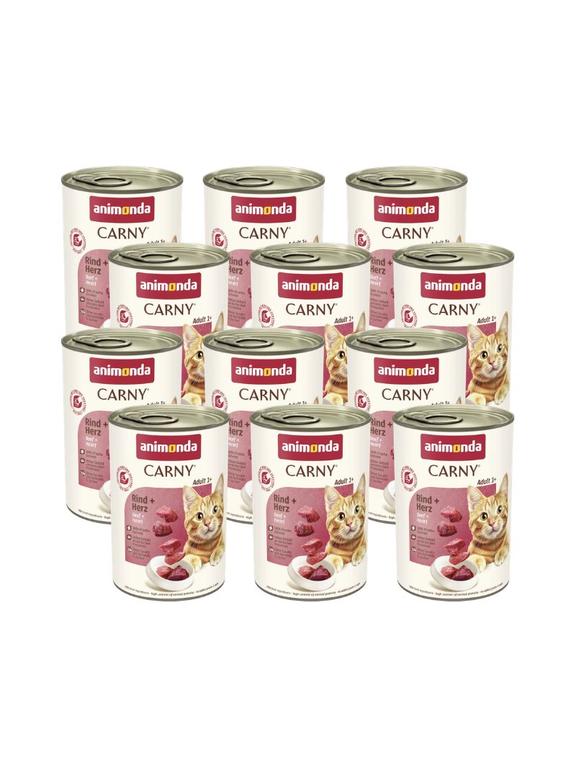 ANIMONDA Cat Carny Adult smak: wołowina i serca 12 x 400g