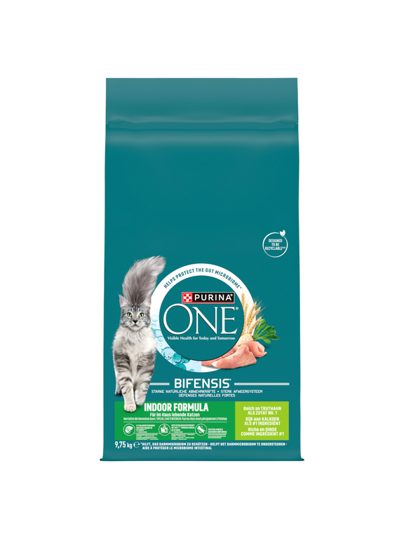 Purina One Indoor Formula Indyk&Pszenica Karma dla dorosłych kotów 9,75kg