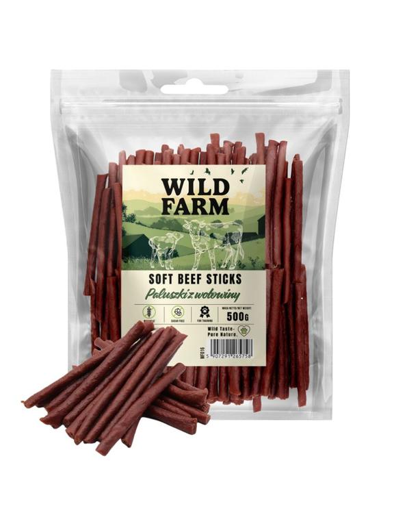 WILD FARM paluszki z wołowiny 500g przysmak dla psa