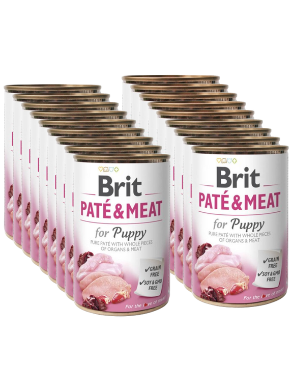 BRIT PATE & MEAT PUPPY 18x400g