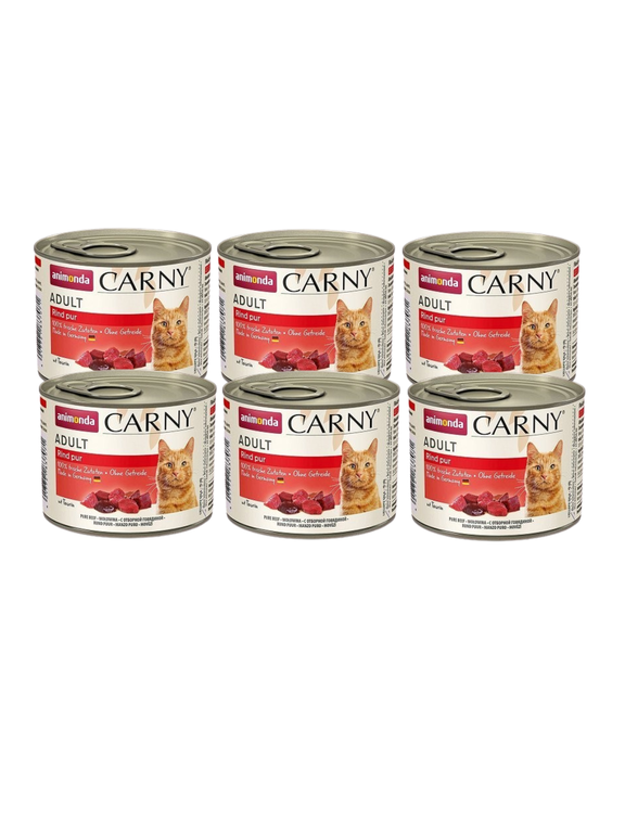 ANIMONDA Cat Carny Adult smak: wołowina 6 x 200g