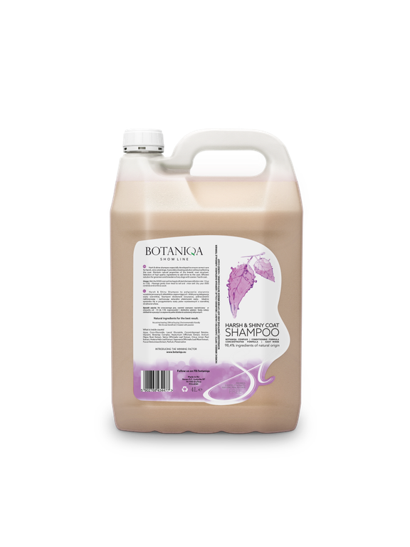 BOTANIQA Harsh & Shiny Coat Shampoo szampon dla psów szorstkowłosych 4L