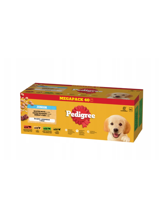 PEDIGREE Junior mokra karma dla szczeniąt w galaretce 40x100g