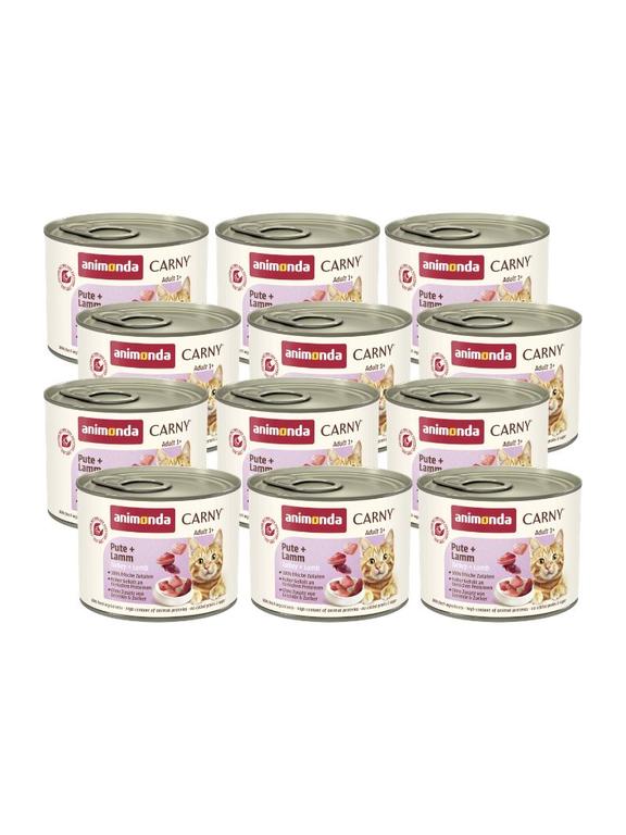 ANIMONDA Cat Carny Adult smak: indyk, jagnięcina 12x200g
