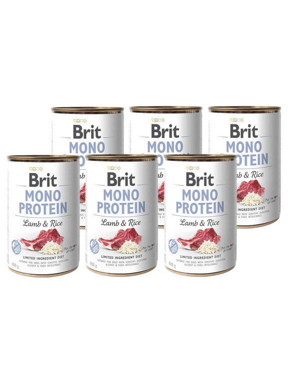 BRIT MONO PROTEIN LAMB & BROWN RICE 6x400g