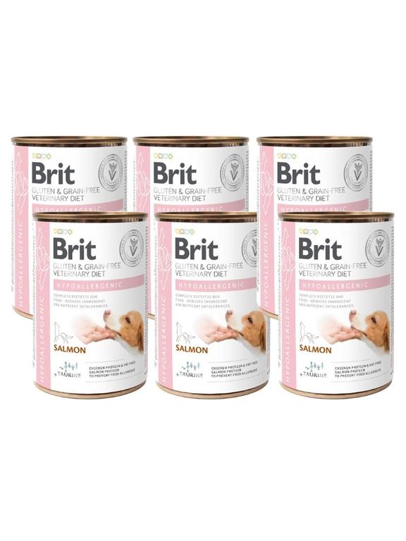 BRIT GF Veterinary Diets Dog Hypoallergenic 6x400g - karma mokra dla psa