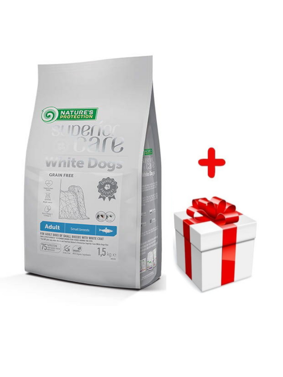 NATURES PROTECTION Superior Care Grain Free Herring Adult Small Breeds 1,5kg + niespodzianka dla psa GRATIS!