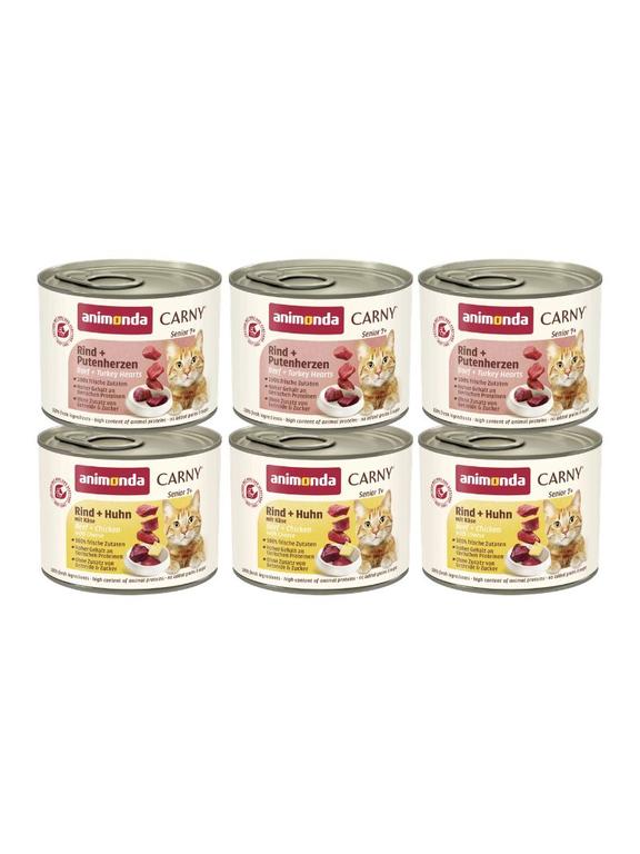 ANIMONDA Cat Carny Senior MIX smaków 6 x 200g