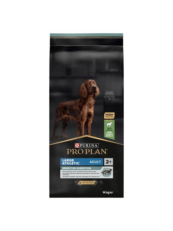 PRO PLAN Sensitive Digestion Large Athletic Adult Karma dla psów bogata w jagnięcinę 13,7 kg / Opakowanie uszkodzone (8406) !!!