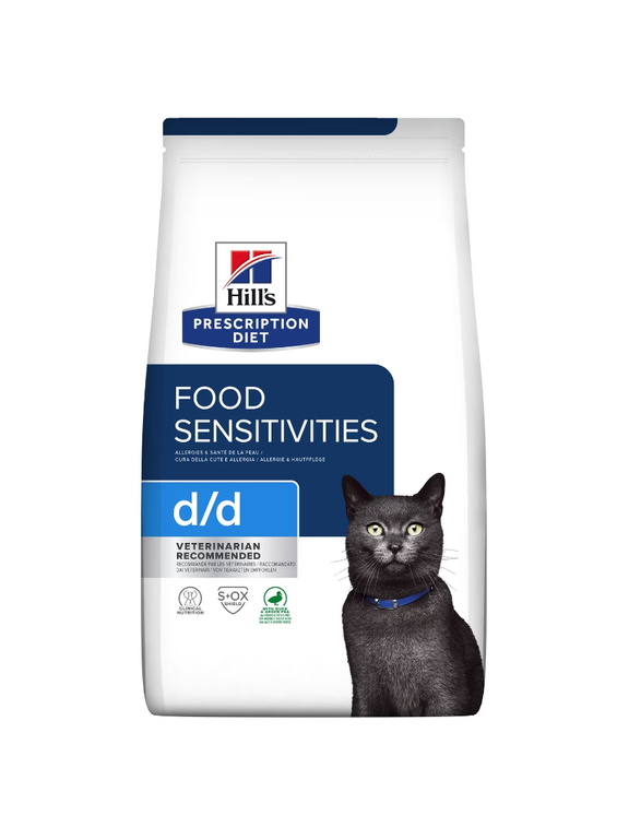 HILL'S PD Prescription Diet feline d/d duck & green pea 1,5kg