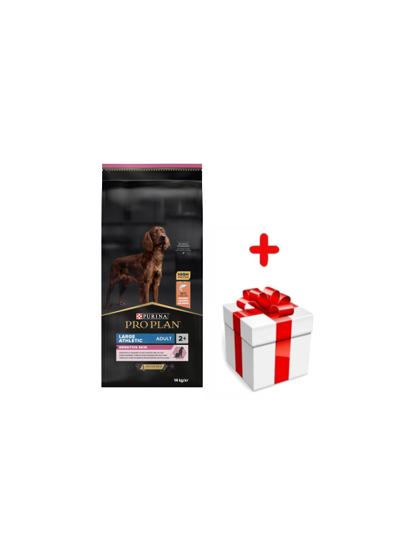 Purina Pro Plan Large Adult Athletic Optiderma, łosoś i ryż 14kg  + niespodzianka dla psa GRATIS!