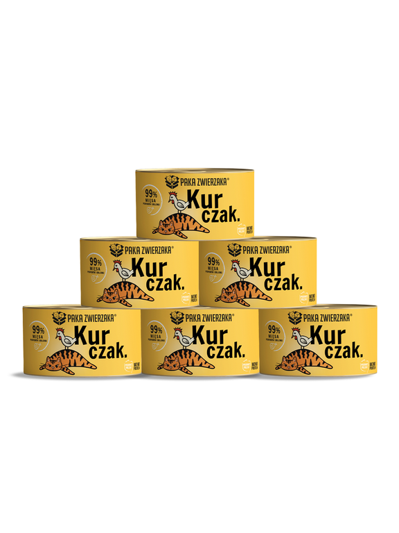 Paka Zwierzaka- karma mokra kurczak 6x200g