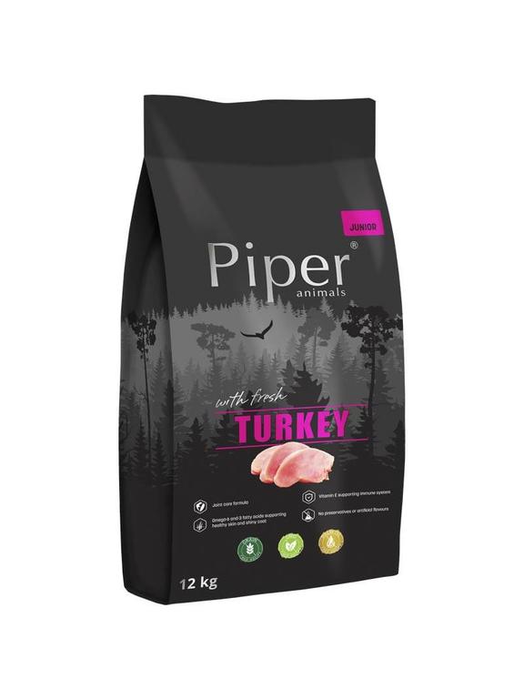DOLINA NOTECI Piper Animals Junior z indykiem 12kg
