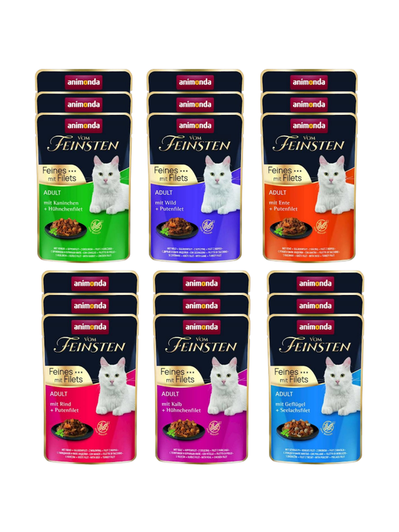 ANIMONDA Cat Vom Feinsten Adult Mix smaków 18x85g