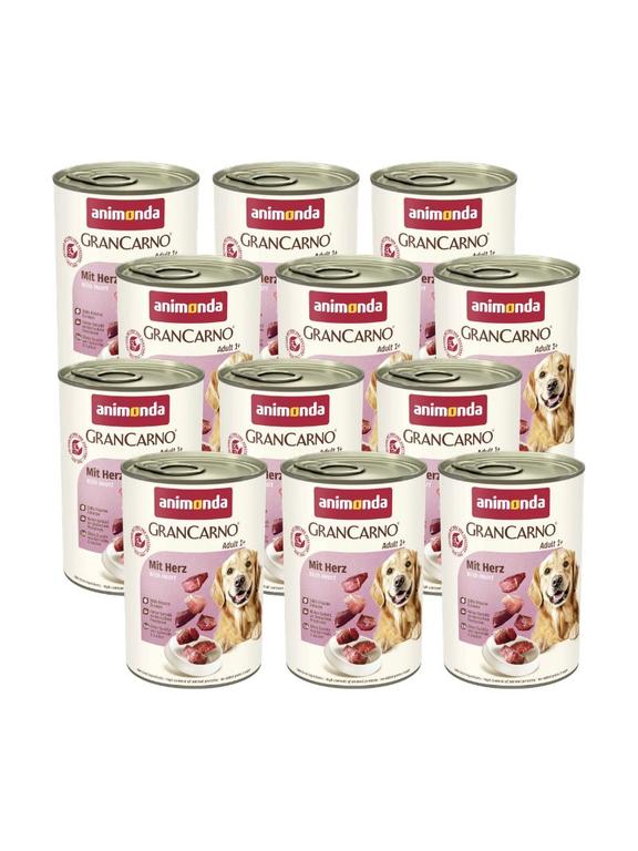 ANIMONDA GranCarno Adult Dog z sercami 12x400g