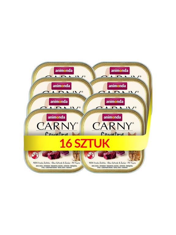 ANIMONDA Carny Country Adult Wołowina, Kaczka i Renifer 16x100g