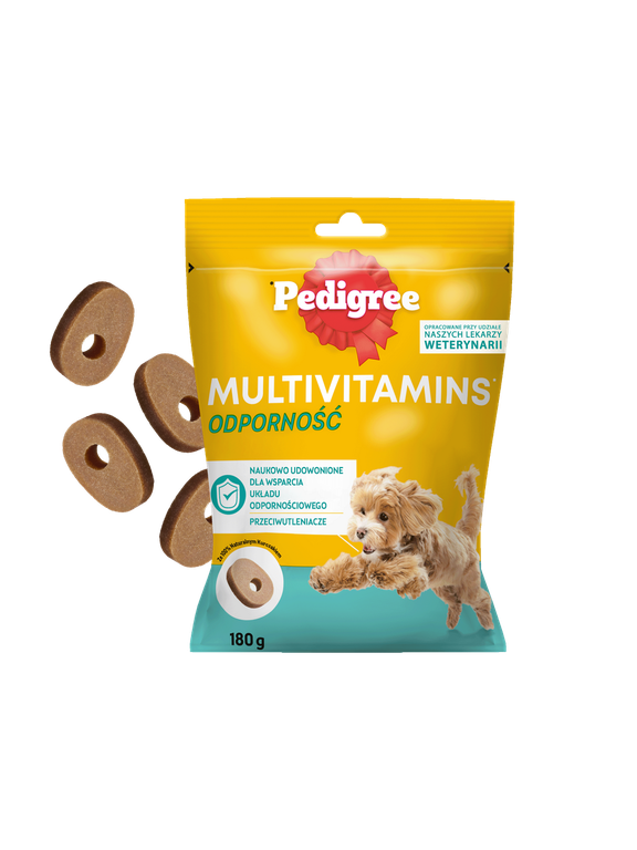 PEDIGREE Multivitamins Odporność - karma uzupełniająca dla dorosłych psów, o smaku kurczaka 180 g