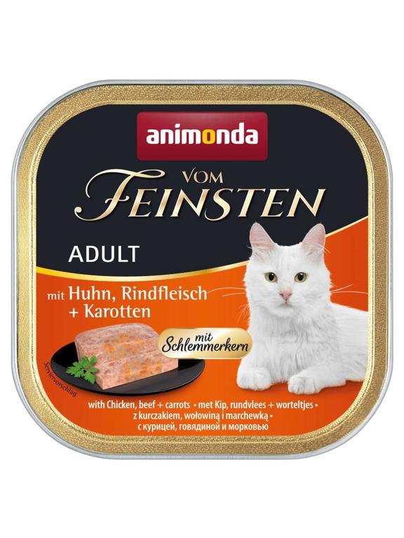 ANIMONDA Cat Vom Feinsten adult Adult z nadzieniem: Kurczak, wołowina i marchewka 100g