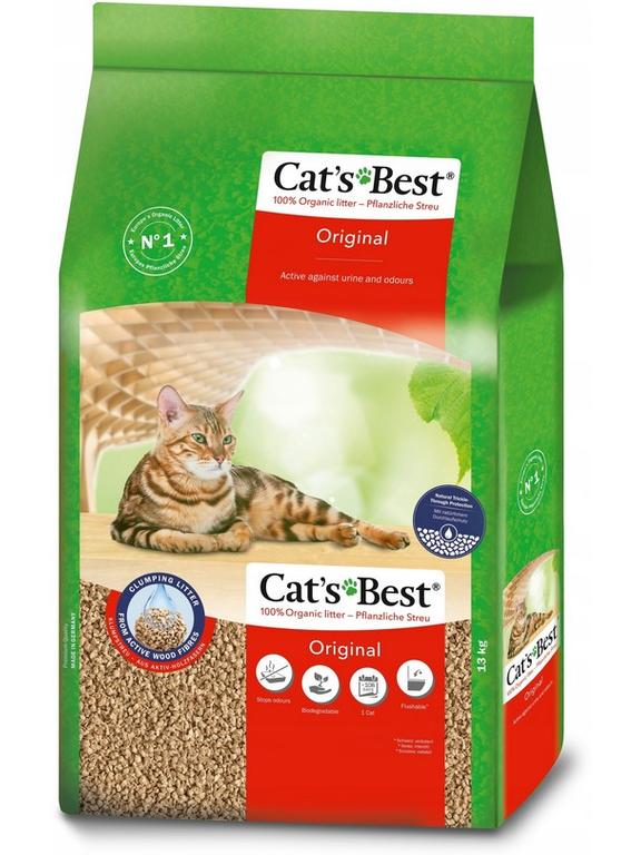 JRS Cats Best Eko Plus - Żwirek Drewniany Zbrylający 30l / 13kg