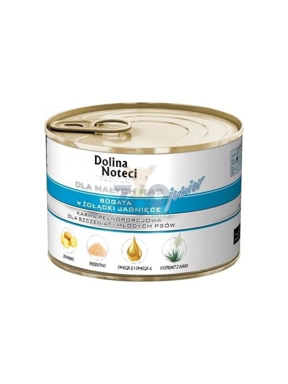 Dolina Noteci PREMIUM dla psów małych ras JUNIOR bogata w żołądki jagnięce 185 g