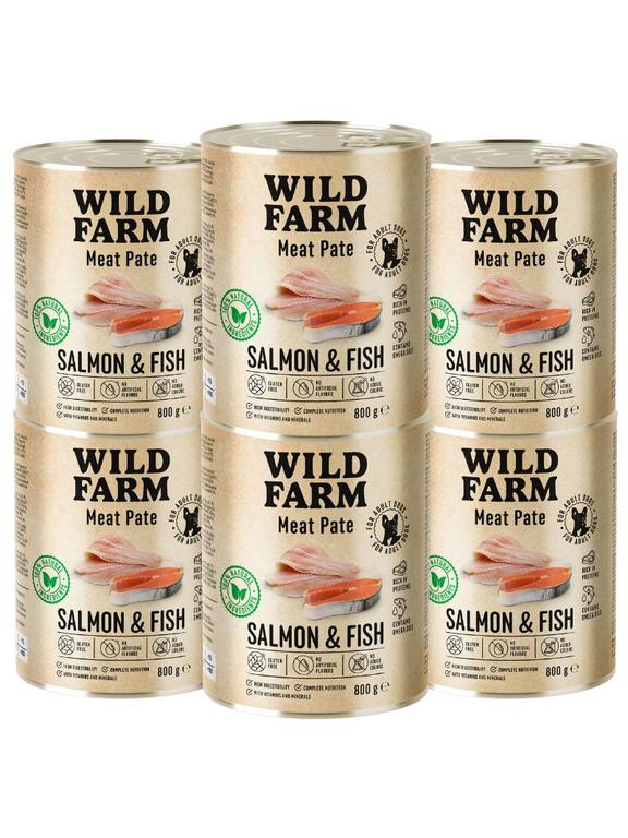 WILD FARM Pate Salmon & Fish 6x800g bezglutenowa karma dla psa