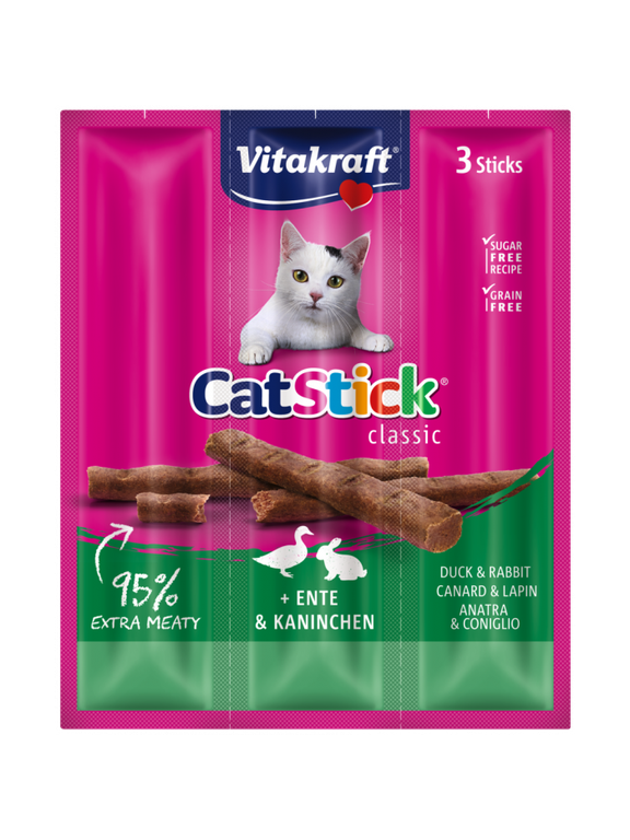 Vitakraft Kabanosy Cat Stick Mini królik z kaczką dla kota 18g