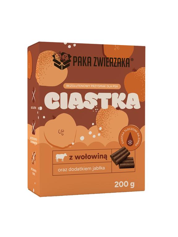 PAKA ZWIERZAKA-Ciastka Wołowina z jabłkiem (200g)