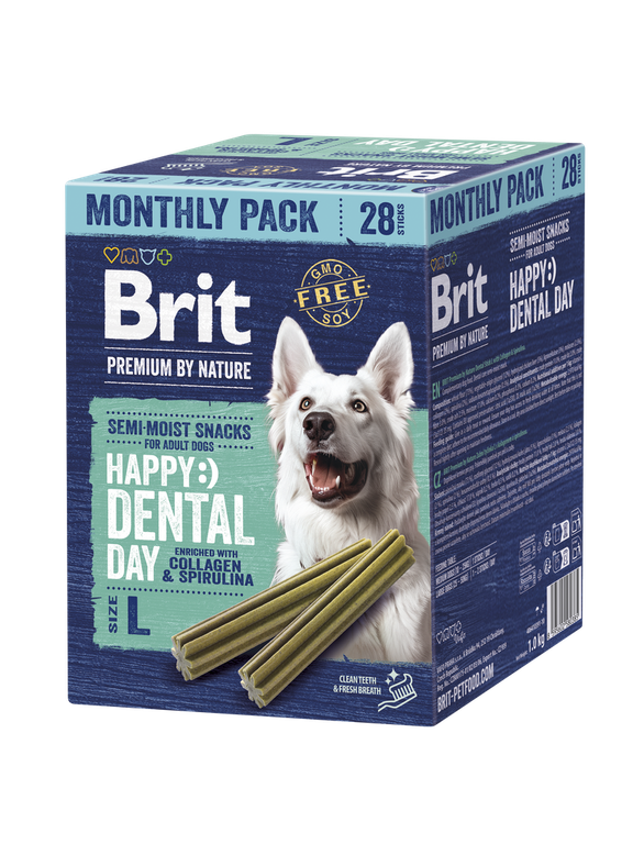 Brit Premium by Nature Dog Dental Snacks L, 28szt