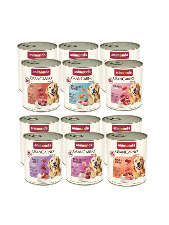 ANIMONDA Grancarno Adult Dog Mix Smaków 12x800g