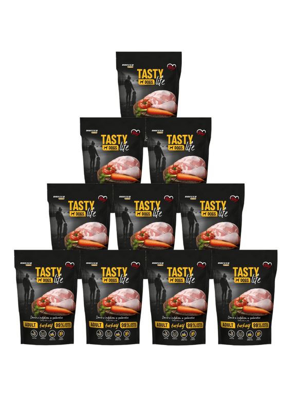 Tasty Dogs Life Danie z indykiem w galaretce 10x500g
