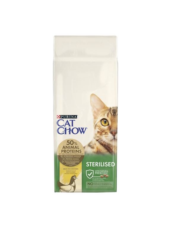 PURINA Cat Chow Sterilised Karma bogata w kurczaka 15kg