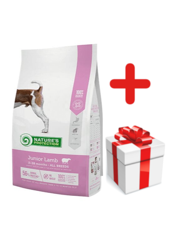 NATURES PROTECTION Junior Lamb 7,5kg + NIESPODZIANKA DLA PSA GRATIS