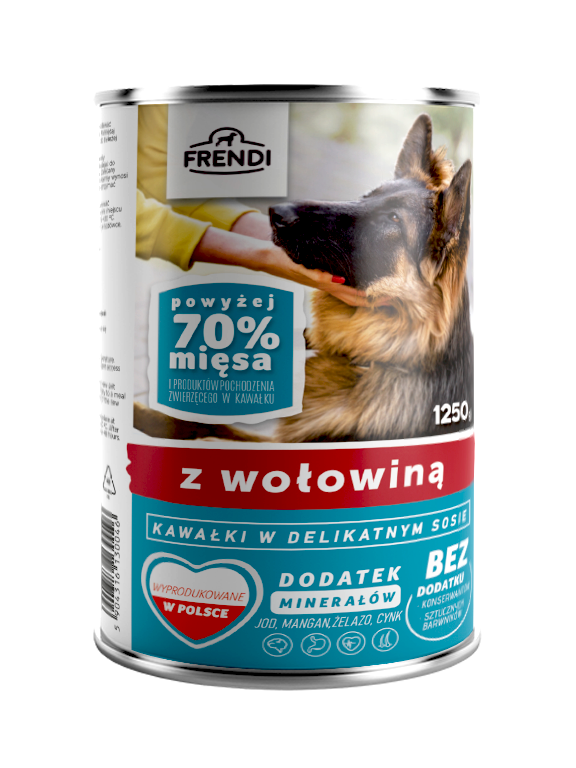 Frendi kawałki w delikatnym sosie z wołowiną 1250g