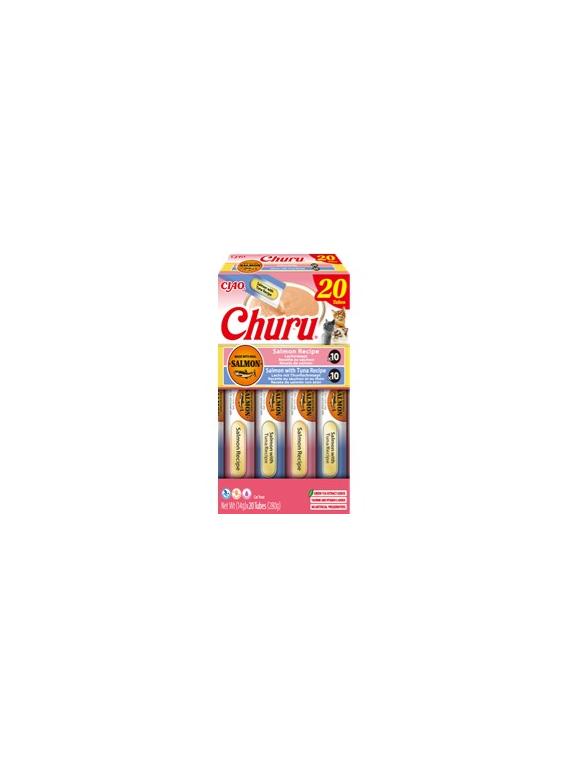 INABA Churu - mix przysmaków dla kota o smaku łososia i łososia z tuńczykiem 20x14g