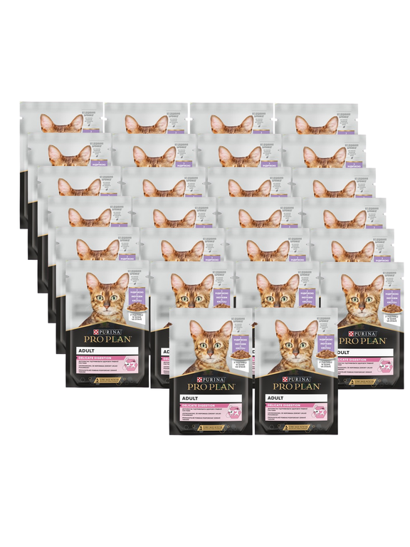 PRO PLAN Nutrisavour Delicate Karma dla kotów delikatne kawałki z indykiem w sosie 26x85g