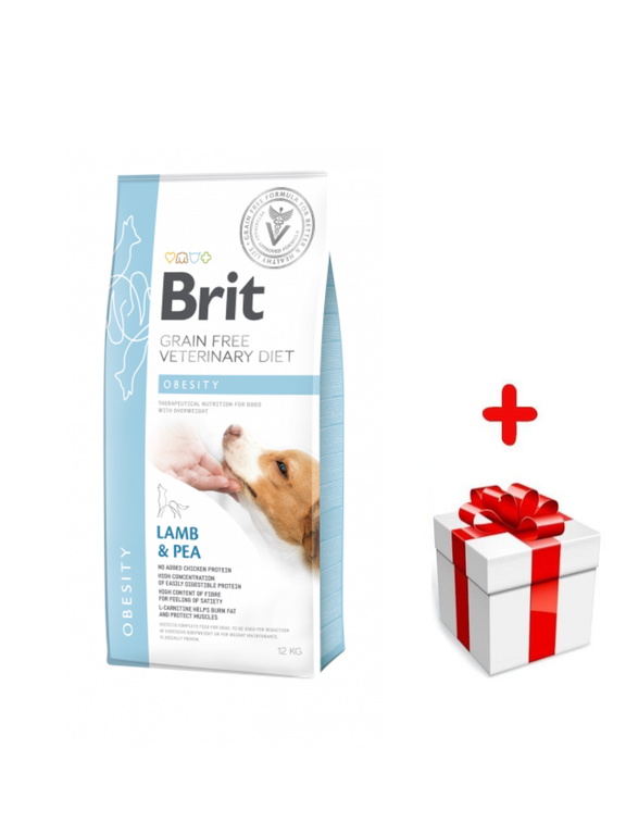 Brit GF veterinary diets dog Obesity 2 kg + niespodzianka dla psa GRATIS