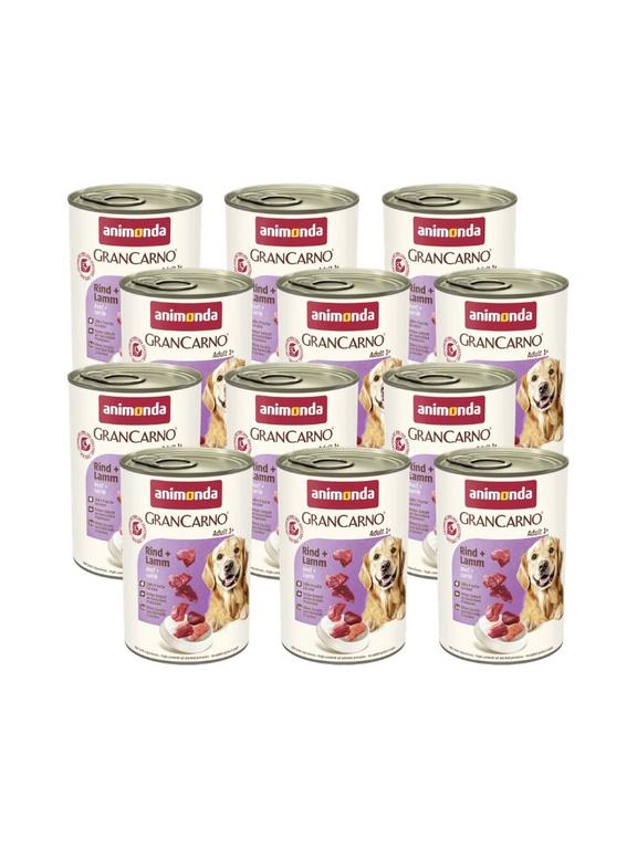 ANIMONDA GranCarno Adult Dog smak: Wołowina + jagnięcina  12 x 400g