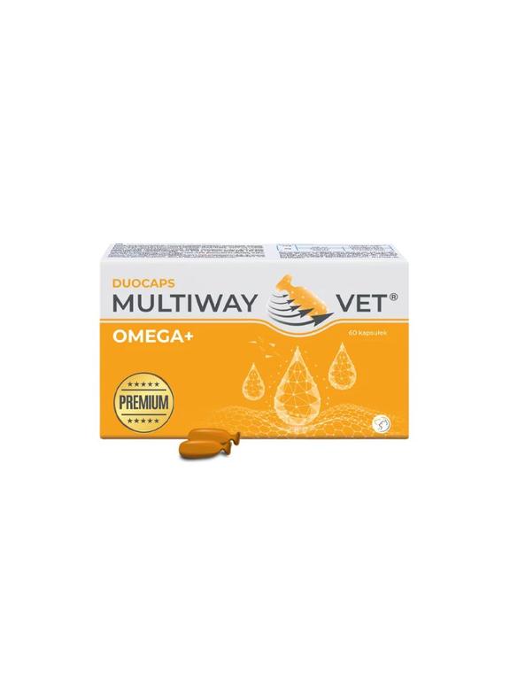 MULTIWAY VET® DUOCAPS OMEGA+ – kapsułki twist-off do suplementacji kwasów tłuszczowych dla psa i kota 60 kapsułek