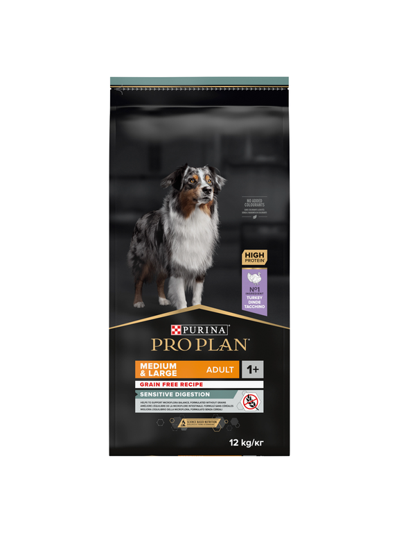 PRO PLAN Sensitive Digestion Adult Karma dla psów bogata w indyka 12kg