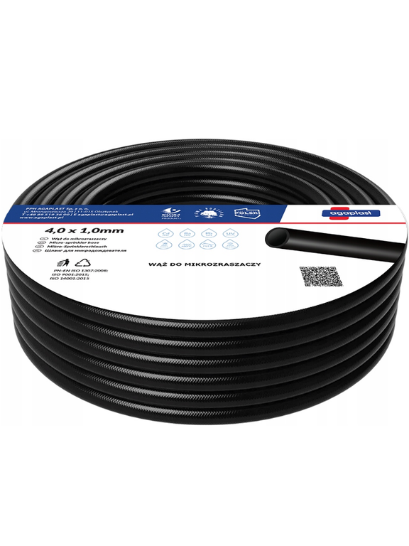 Wąż do mikrozraszaczy 4,0mm x 1,0mm 50mb