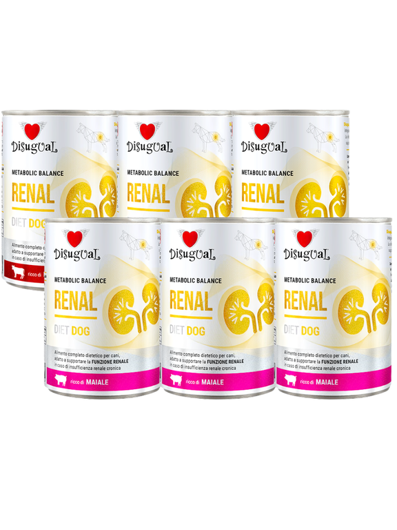 Disugual Karma mokra dla psa Weterynaryjna RENAL Wołowina/Wieprzowina (dorosły) 6x400g