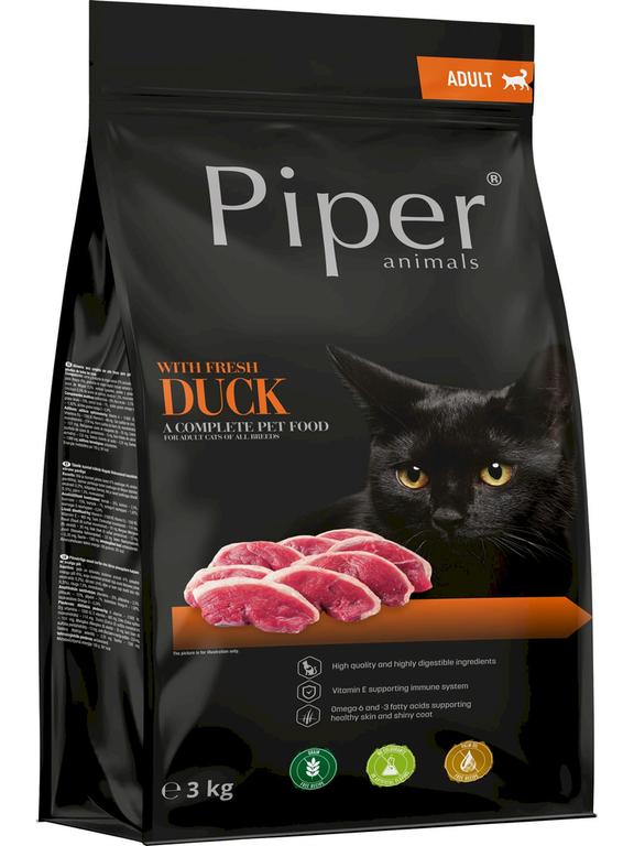 DOLINA NOTECI Piper Animals z kaczką dla kotów 3kg