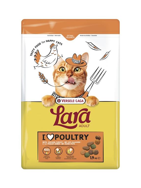 VERSELE-LAGA Lara  Adult Turkey & Chicken 1,9kg - karma dla kotów dorosłych z kurczakiem i indykiem