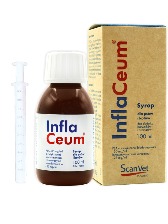 ScanVet InflaCeum  - Mieszanka paszowa uzupełniająca – dietetyczna dla psów i kotów 100ml