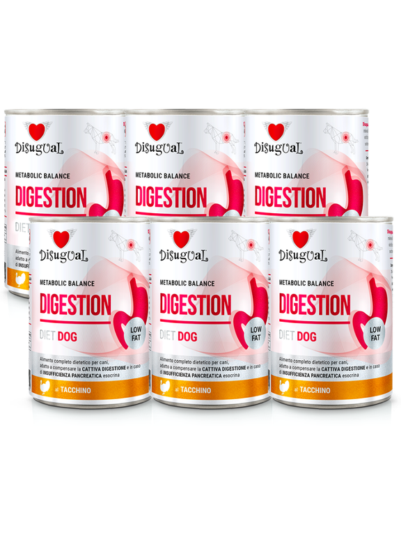 Disugual Karma mokra dla psa Weterynaryjna DIGESTION Indyk (dorosły) 6x400g