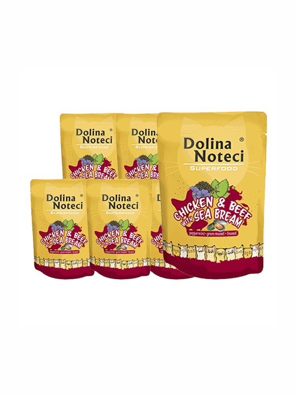 DOLINA NOTECI Superfood kurczak i wołowina z doradą saszetka 10x85g