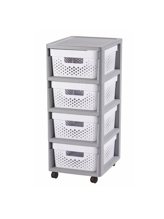 Curver Regał ażurowy Infinity 4x11 L szaro-biały