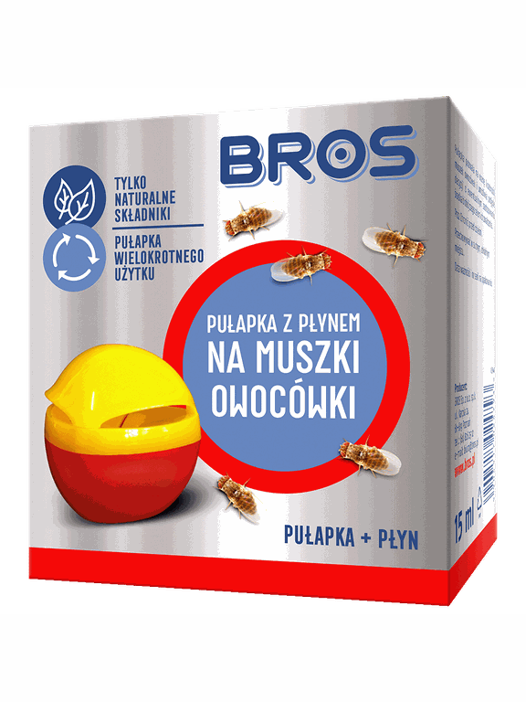 BROS Pułapka z płynem na muszki owocówki
